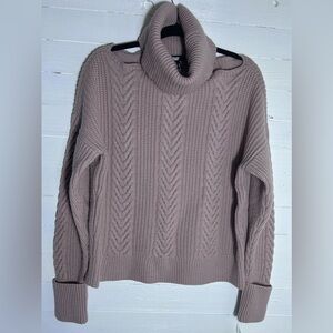 NWT Paige Lorilee wool blend knit sweater. Pink/tan/rose color, women’s Large.